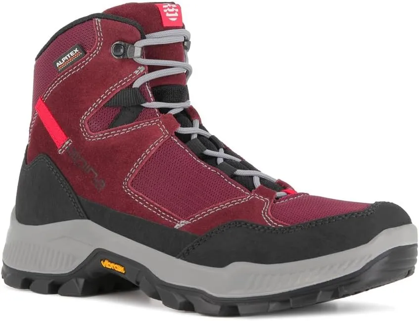 Alpina IRIN Premium Women's Boots - Ankle High Waterproof Shoes with Breathable Membrane and Slip Resistant Vibram Sole Leather and Fiber Upper Made in Europe