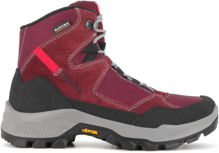 Alpina IRIN Premium Women's Boots - Ankle High Waterproof Shoes with Breathable Membrane and Slip Resistant Vibram Sole Leather and Fiber Upper Made in Europe