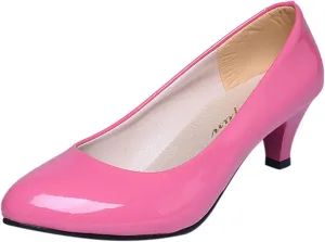 AMDBEL Black Pumps for Women Comfortable Low Heel, Women's Chunky Pointed Toe Low Block Heels Work Pumps Comfortable Round Toe Dress Wedding Shoes, Dress Pumps for Women Comfortable Dressy