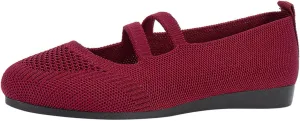 AMDBEL Flats Shoes Women Dressy Comfortable Women's Ballet Flats Shoes Crochet Knit Mesh Round Toe Slip Casual Ballet Flats