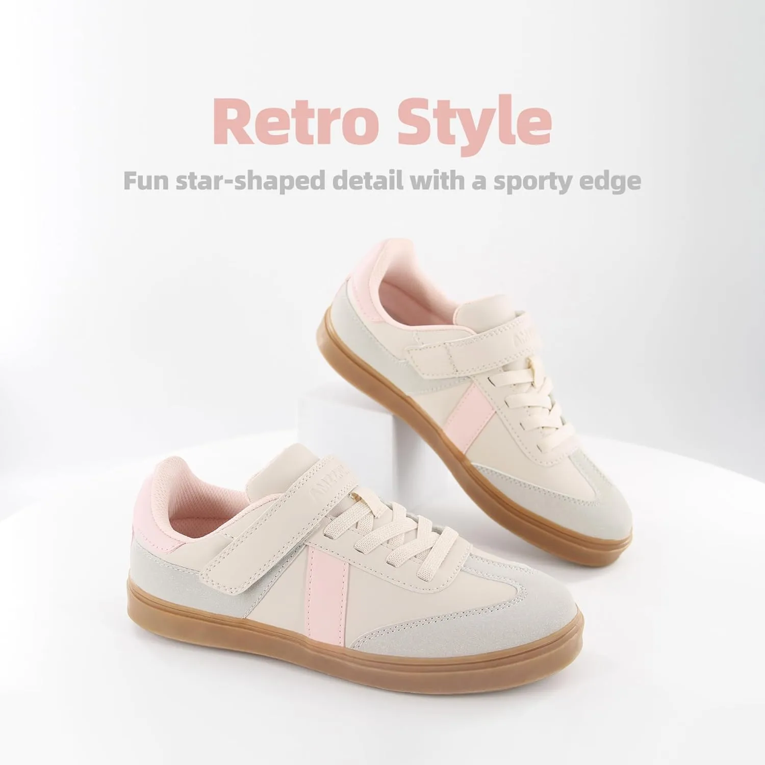 AMZZPIK Arveno Boys Girls Casual Shoes Comfortable Walking Zero Drop Skateboard Sneakers for Little Kid Big Kid