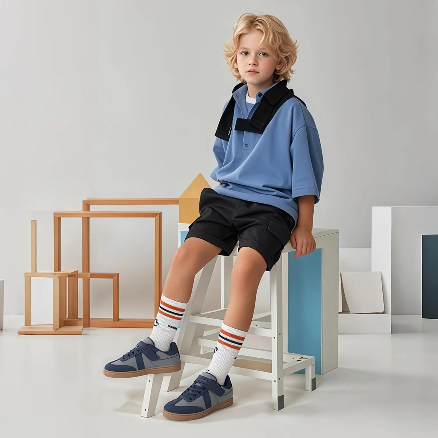 AMZZPIK Arveno Boys Girls Casual Shoes Comfortable Walking Zero Drop Skateboard Sneakers for Little Kid Big Kid