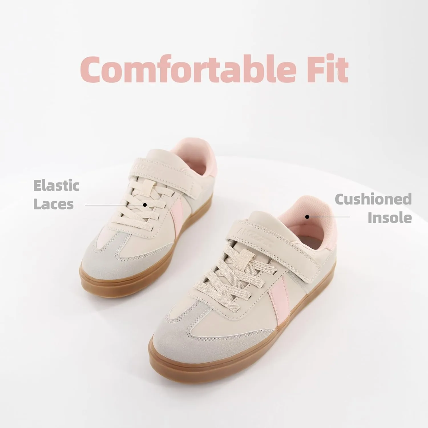 AMZZPIK Arveno Boys Girls Casual Shoes Comfortable Walking Zero Drop Skateboard Sneakers for Little Kid Big Kid