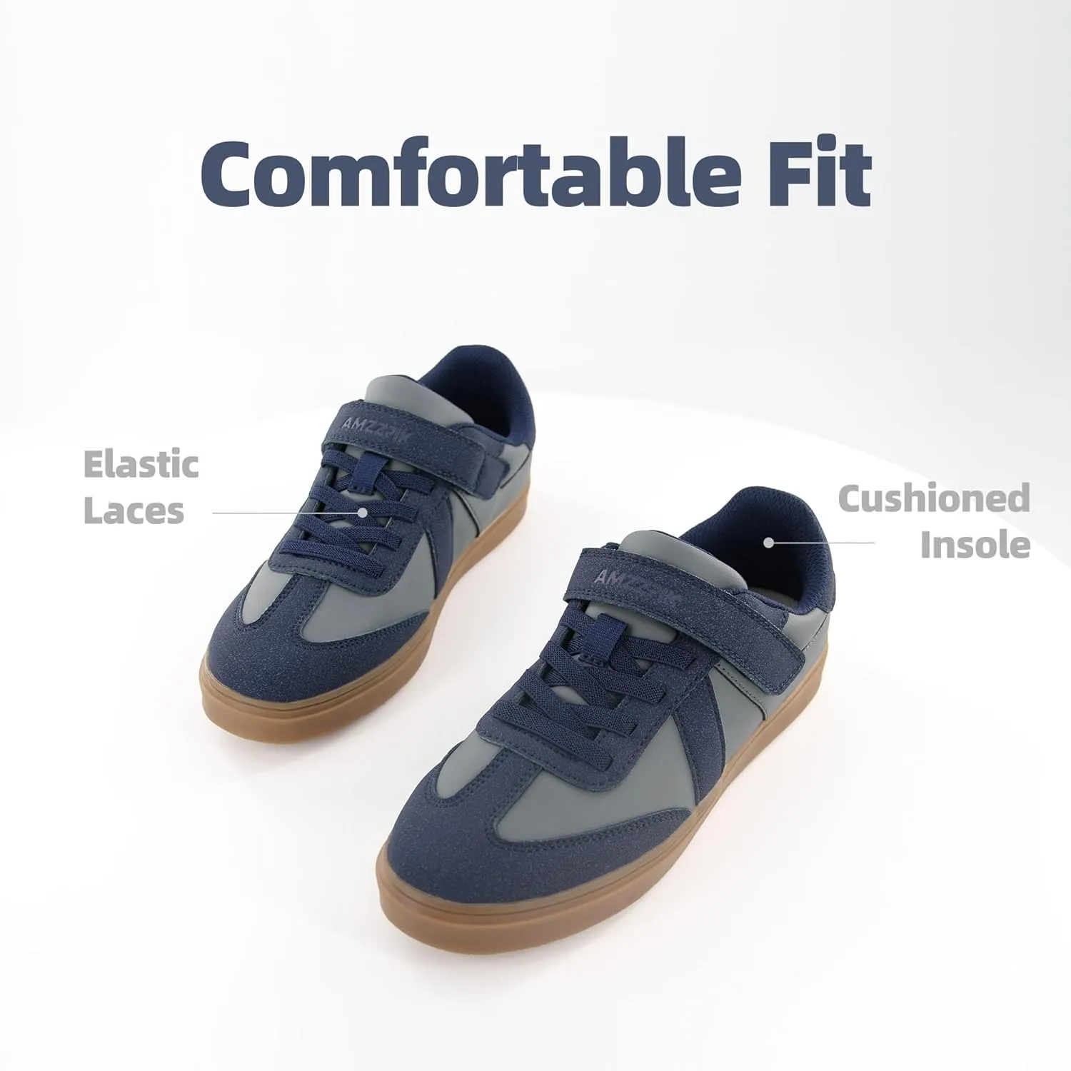 AMZZPIK Arveno Boys Girls Casual Shoes Comfortable Walking Zero Drop Skateboard Sneakers for Little Kid Big Kid