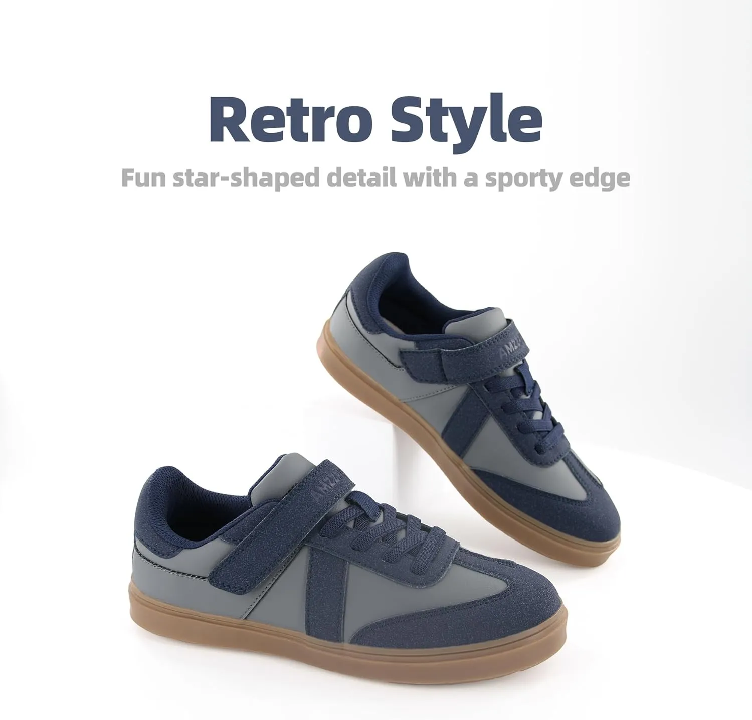 AMZZPIK Arveno Boys Girls Casual Shoes Comfortable Walking Zero Drop Skateboard Sneakers for Little Kid Big Kid