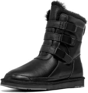 AUMU Women Three Velcro warm Thickened Leisure Weigher Shoes Snow Boots