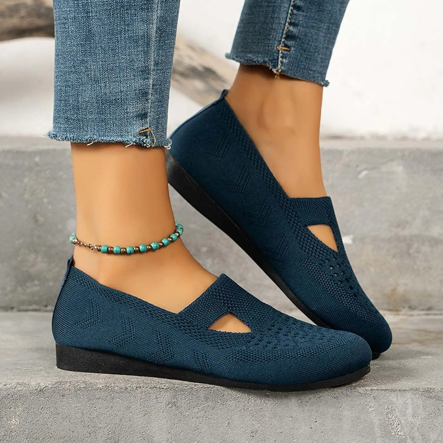 Black Orthopedic Shoes for Women Casual Slip on Sneakers Shoe Woven Arch Support Breathable Soft Sole Sports Footwear