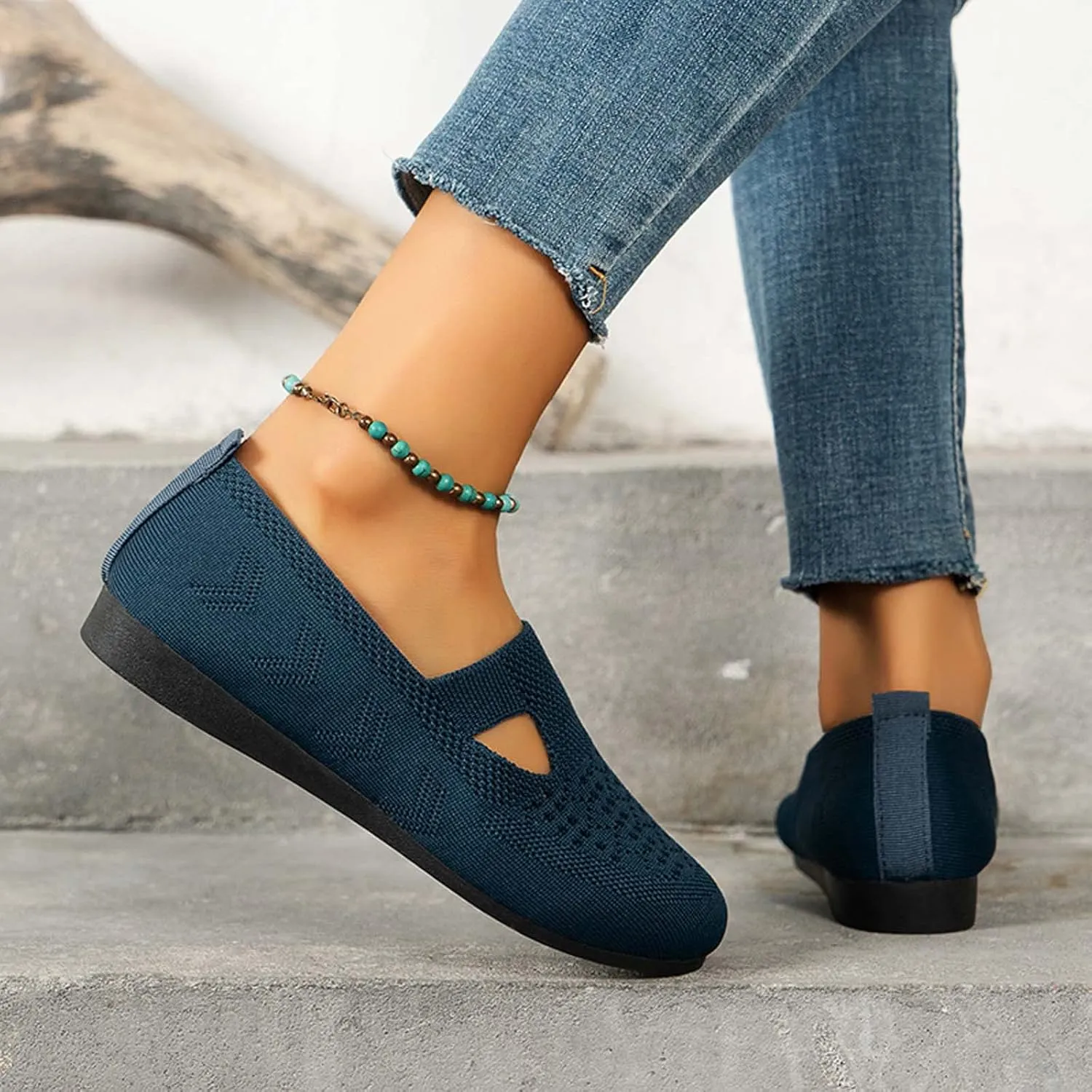Black Orthopedic Shoes for Women Casual Slip on Sneakers Shoe Woven Arch Support Breathable Soft Sole Sports Footwear