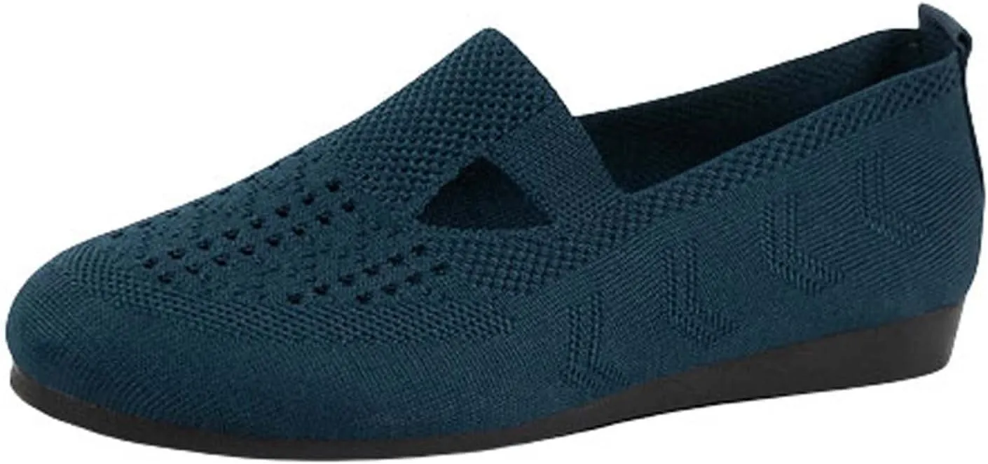 Black Orthopedic Shoes for Women Casual Slip on Sneakers Shoe Woven Arch Support Breathable Soft Sole Sports Footwear