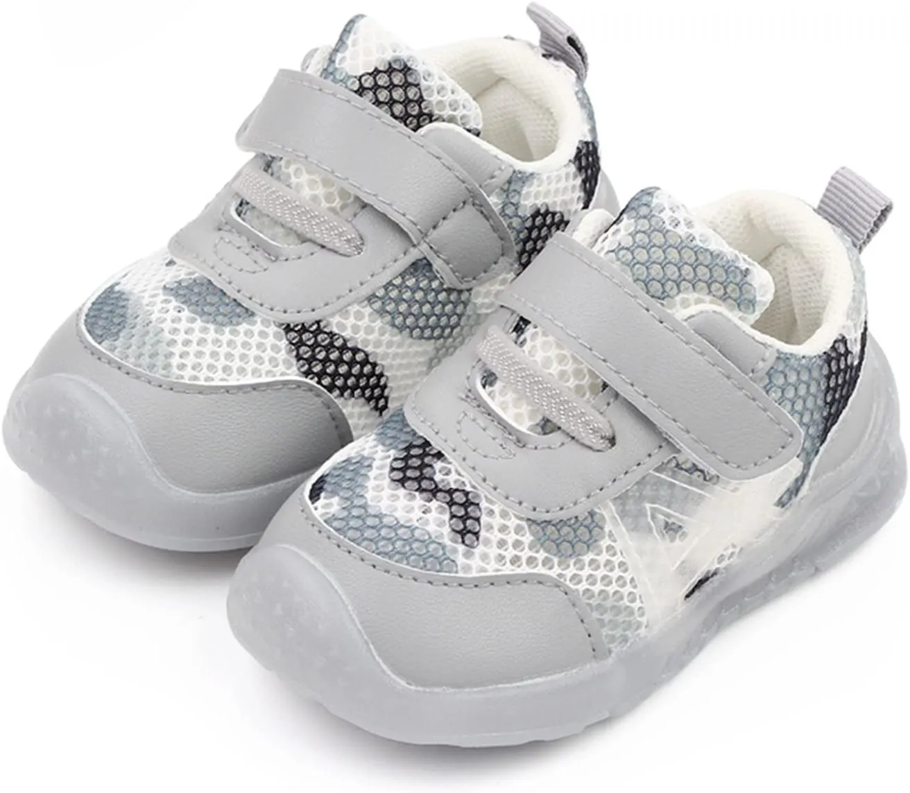 Boys and Girls Children Breathable Hook Loop Non Slip Soft Sole Basketball Boys Breathable Toddler Shoes