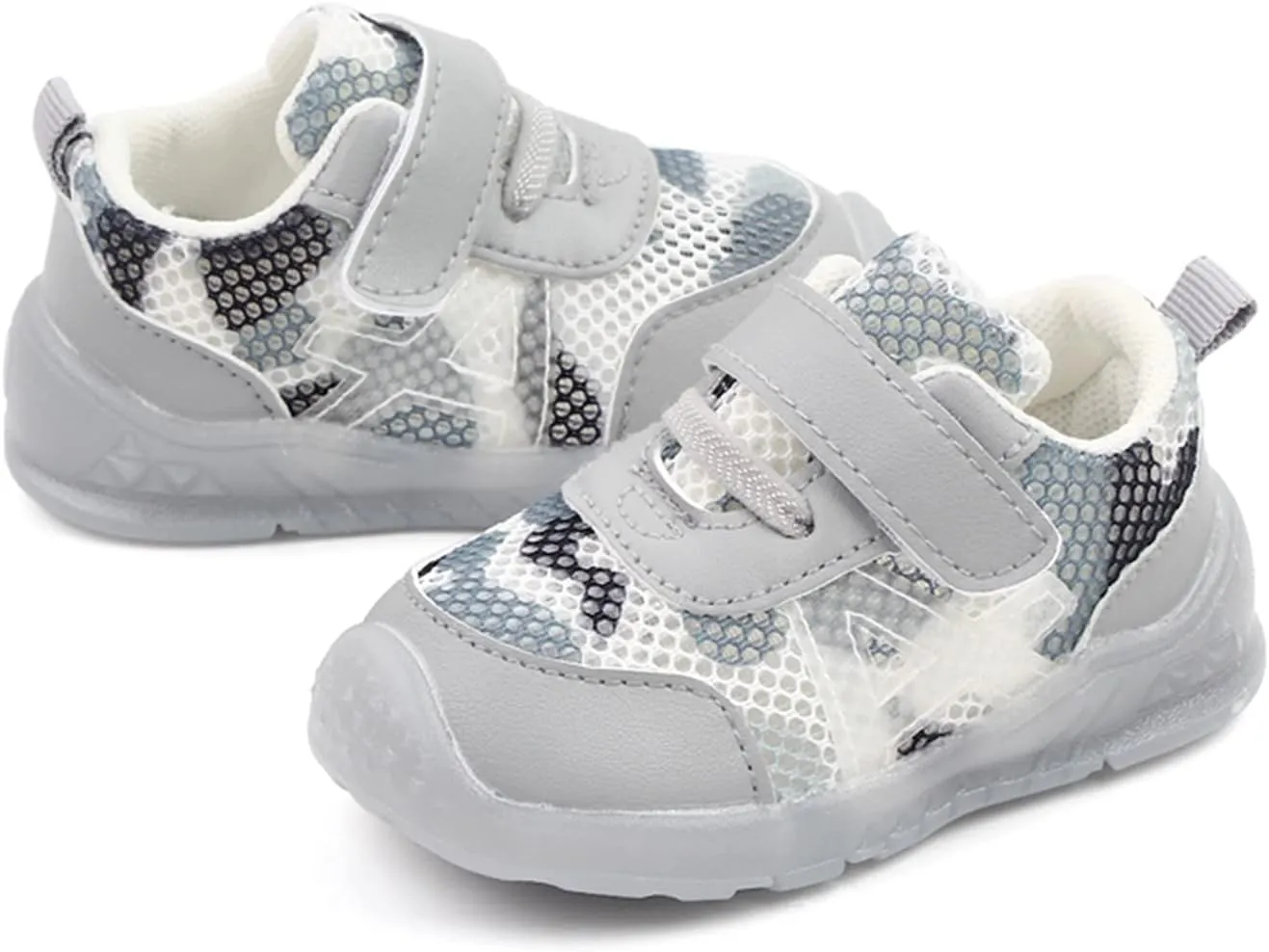 Boys and Girls Children Breathable Hook Loop Non Slip Soft Sole Basketball Boys Breathable Toddler Shoes