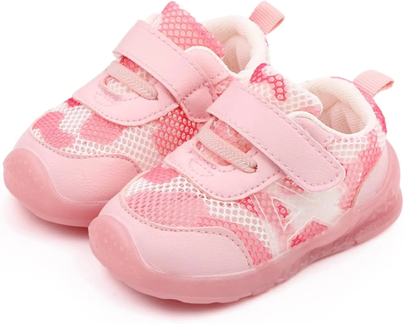 Boys and Girls Children Breathable Hook Loop Non Slip Soft Sole Basketball Boys Breathable Toddler Shoes