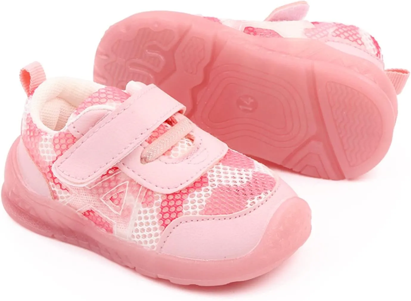 Boys and Girls Children Breathable Hook Loop Non Slip Soft Sole Basketball Boys Breathable Toddler Shoes