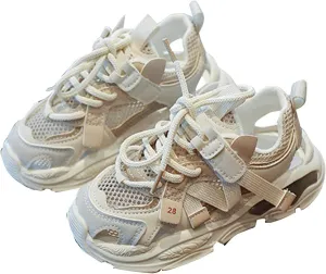 Boys Girls Mesh Platform Sneakers Kids Walking Breathable Lace Up Fashion Business Casual Running Shoes