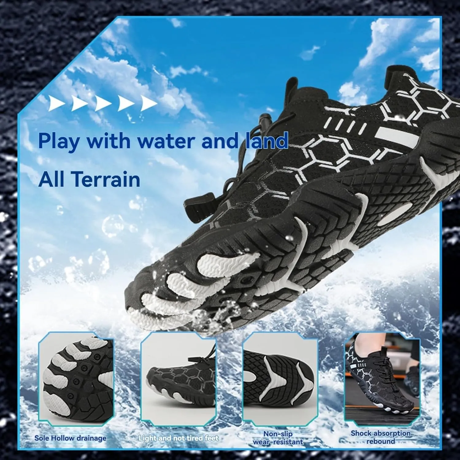 Breathable Barefoot Shoes for Women Men Pro Barefoot Shoes with Wide Toe Box Healthy & Non-Slip Barefoot Shoes Grounded Footwear Barefoot Shoes Quick Dry Zero Drop Trail Running Shoes Hiking Sneakers