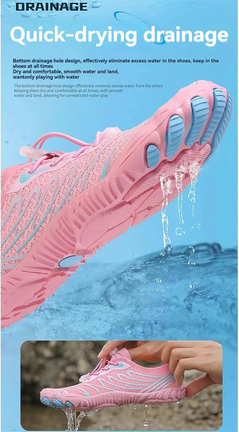 Breathable Barefoot Shoes for Women Men, Quick Dry Zero Drop Trail Running Shoes, Outdoor Athletic Hiking Sports Footwear Summer Beach Swim Surfing with Non-Slip Sole & Wide Toe Box