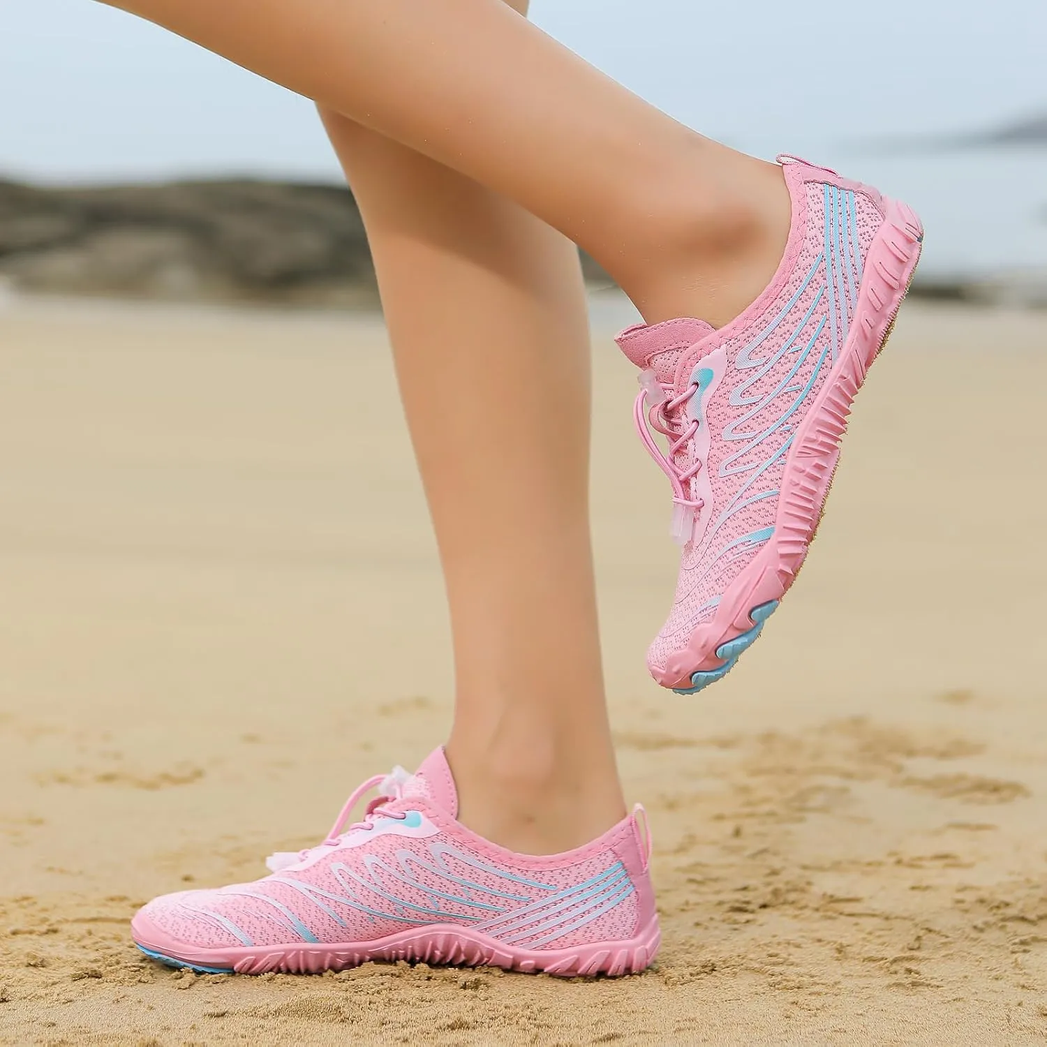 Breathable Barefoot Shoes for Women Men, Quick Dry Zero Drop Trail Running Shoes, Outdoor Athletic Hiking Sports Footwear Summer Beach Swim Surfing with Non-Slip Sole & Wide Toe Box