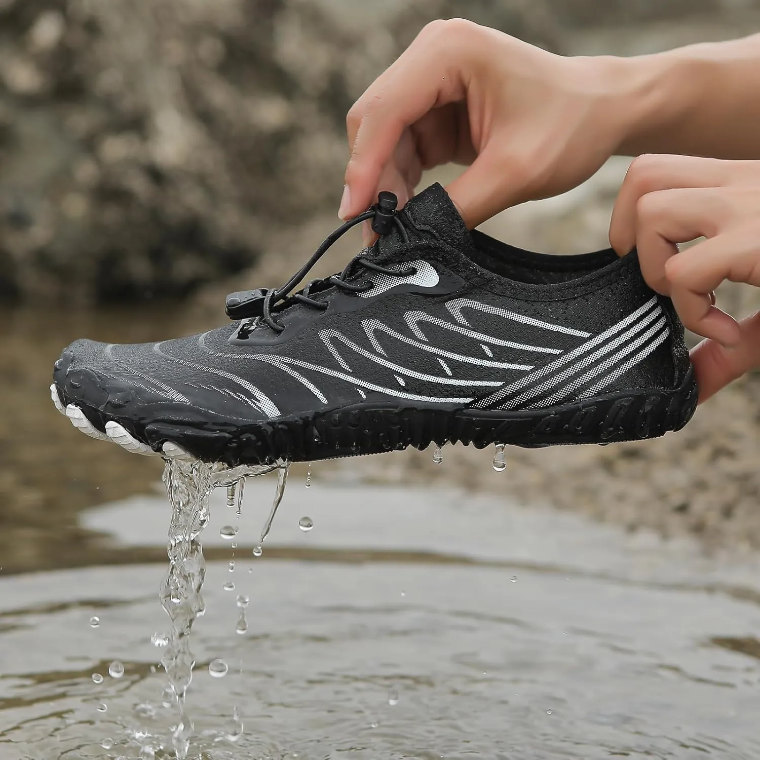 Breathable Barefoot Shoes for Women Men, Quick Dry Zero Drop Trail Running Shoes, Outdoor Athletic Hiking Sports Footwear Summer Beach Swim Surfing with Non-Slip Sole & Wide Toe Box