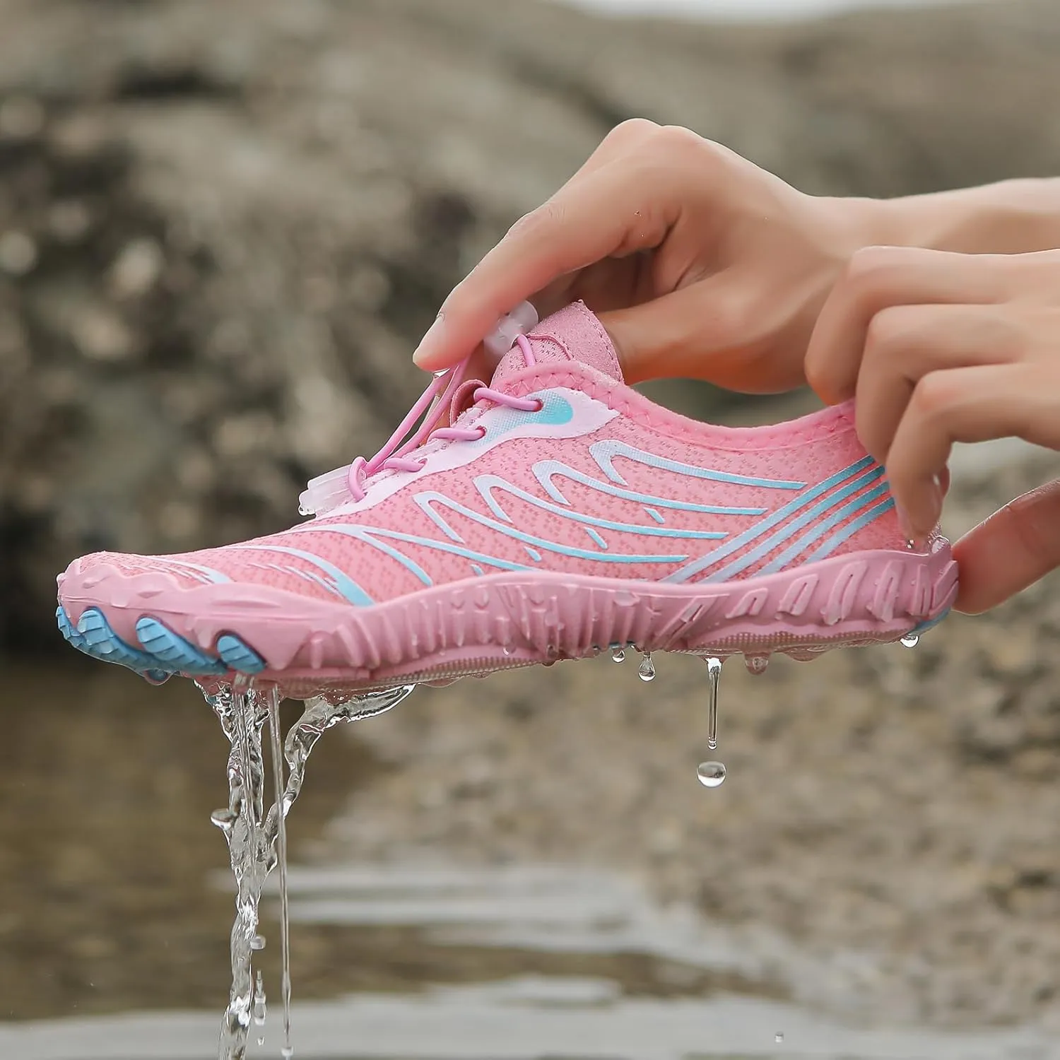 Breathable Barefoot Shoes for Women Men, Quick Dry Zero Drop Trail Running Shoes, Outdoor Athletic Hiking Sports Footwear Summer Beach Swim Surfing with Non-Slip Sole & Wide Toe Box
