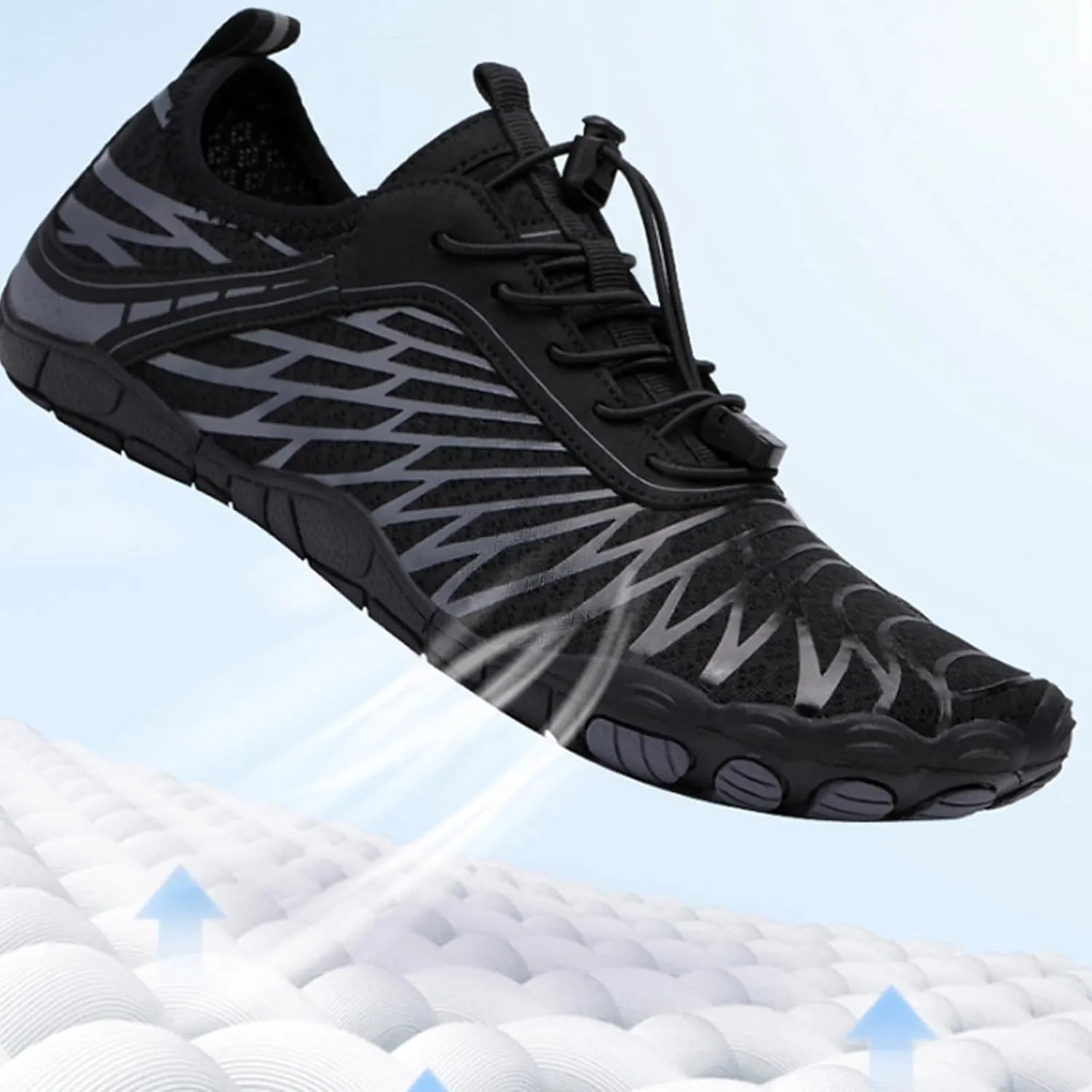 Breathable Barefoot Shoes for Women Men, Quick Dry Zero Drop Trail Running Shoes, Outdoor Athletic Hiking Sports Footwear Summer Beach Swim Surfing with Non-Slip Sole & Wide Toe Box