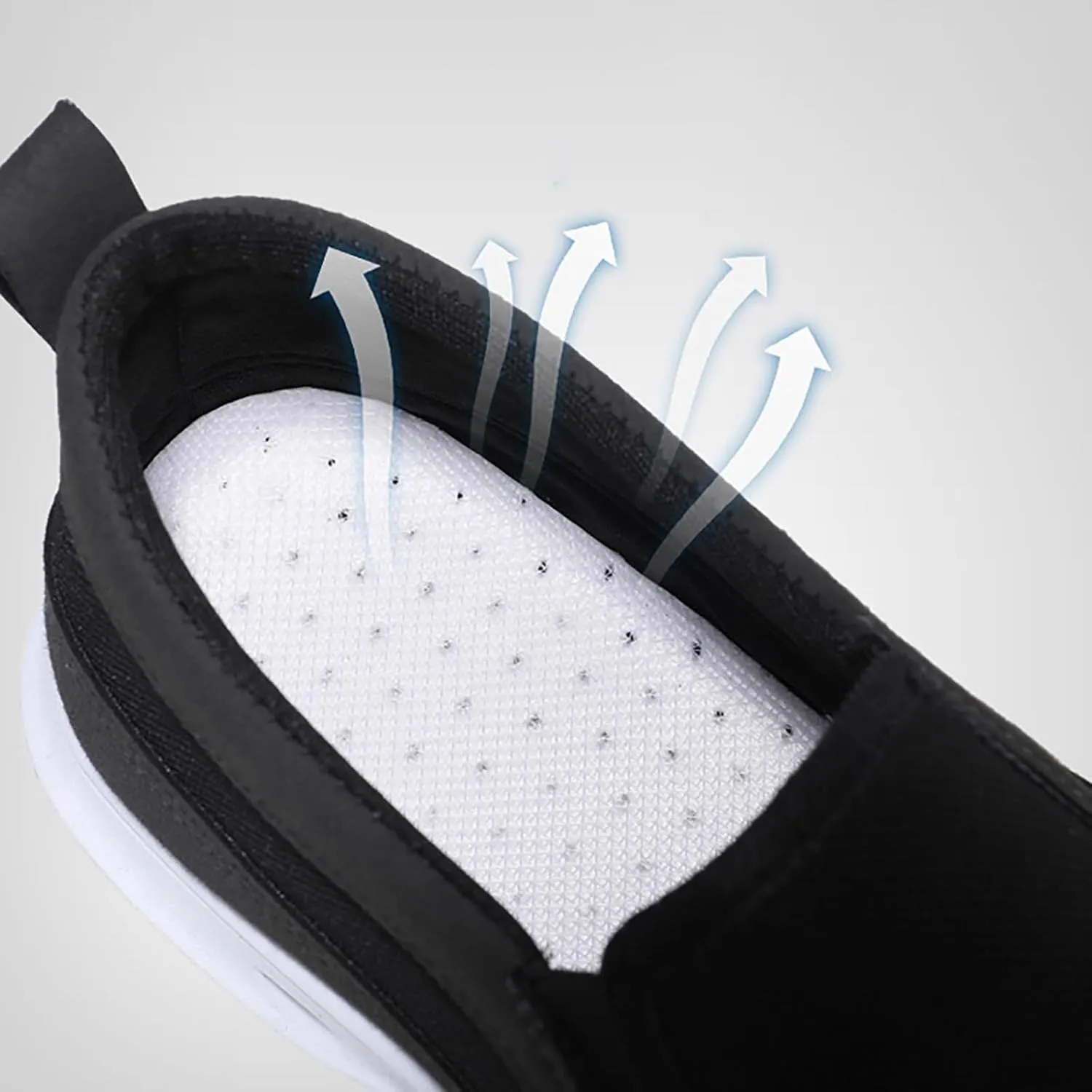 Breathable Diabetic Shoes for Men Casual Sneaker Mesh Breathable Walking Shoe Hook and Loop Orthopedic Sneakers