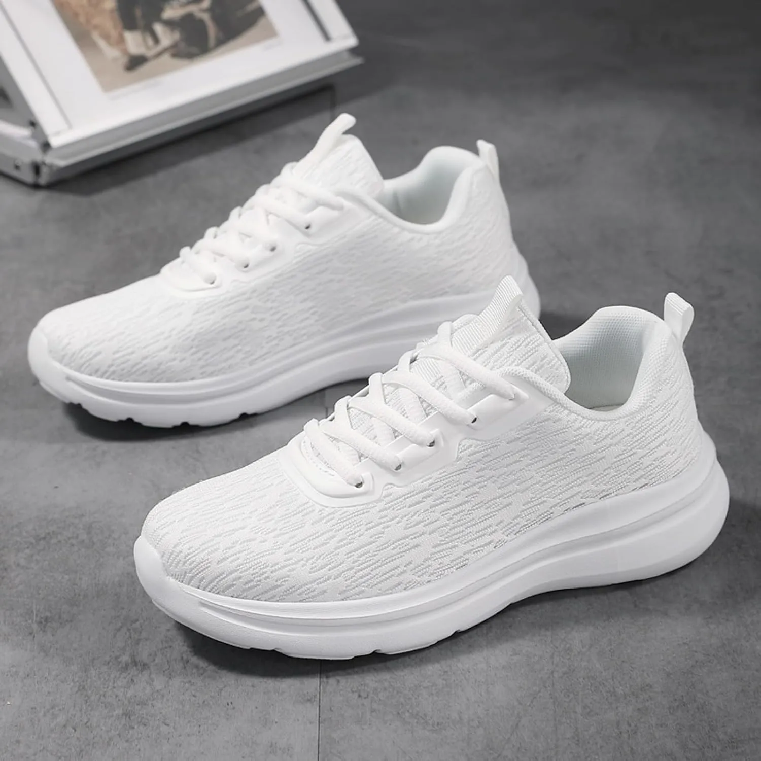 Breathable Diabetic Shoes for Men Casual Sneaker Mesh Breathable Walking Shoe Lightweight Elderly Slip on Shoes