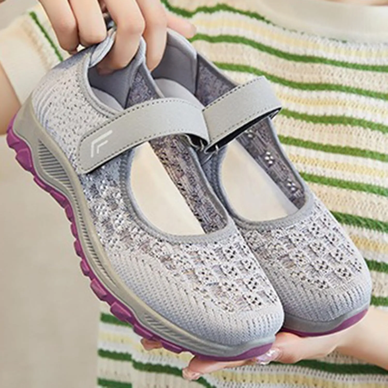 Breathable Fashion Sneakers for Women Lightweight Work Shoes Orthopedic Shoes Arch Support Walking Shoes
