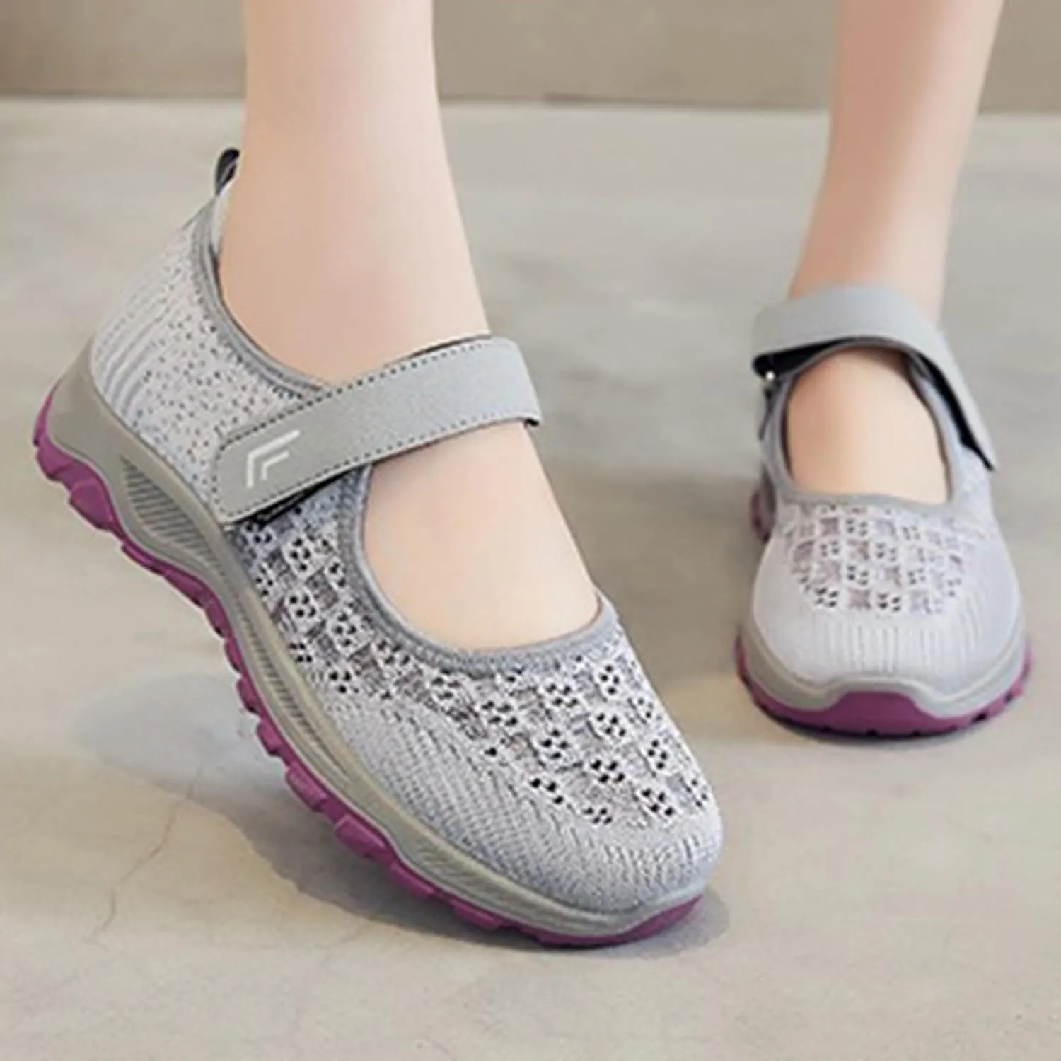 Breathable Fashion Sneakers for Women Lightweight Work Shoes Orthopedic Shoes Arch Support Walking Shoes