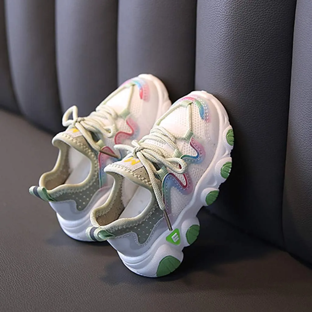 Breathable Girls Infant Shoes Lace Up Baby Toddler Mesh Kids Soft Baby Shoes Baby Boy Non Slip Shoes