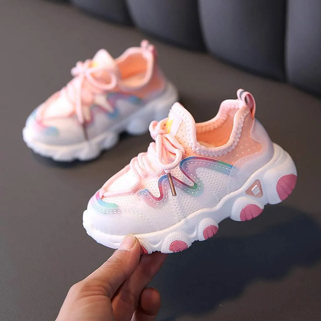 Breathable Girls Infant Shoes Lace Up Baby Toddler Mesh Kids Soft Baby Shoes Baby Boy Non Slip Shoes