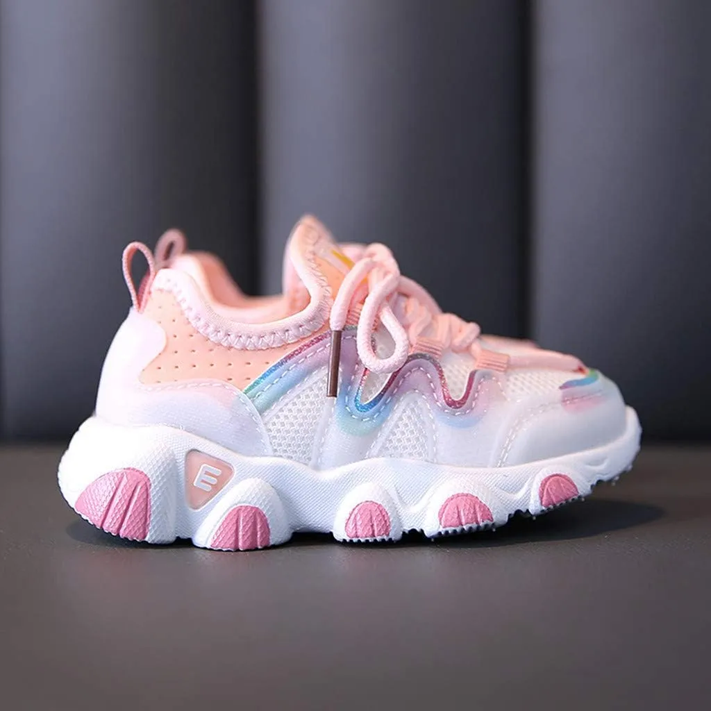 Breathable Girls Infant Shoes Lace Up Baby Toddler Mesh Kids Soft Baby Shoes Baby Boy Non Slip Shoes