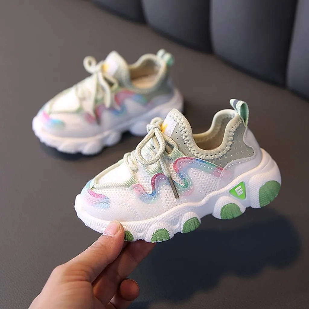 Breathable Girls Infant Shoes Lace Up Baby Toddler Mesh Kids Soft Baby Shoes Baby Boy Non Slip Shoes