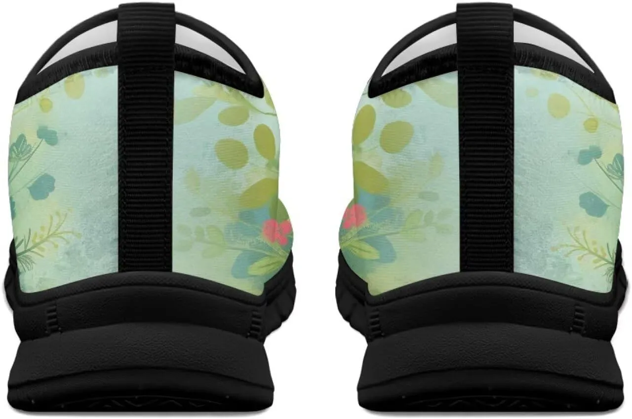 Cat Print Women's Slip Ons Loafers Soft Casual Mesh Sneakers Comfortable Non Slip Athletic Walking Shoes Black Sole Size 5.5-11.5