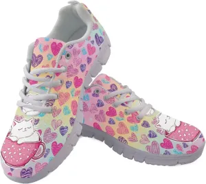 Coloranimal Spring Summer Gift Flats for Women Men Running Walking Sneakers
