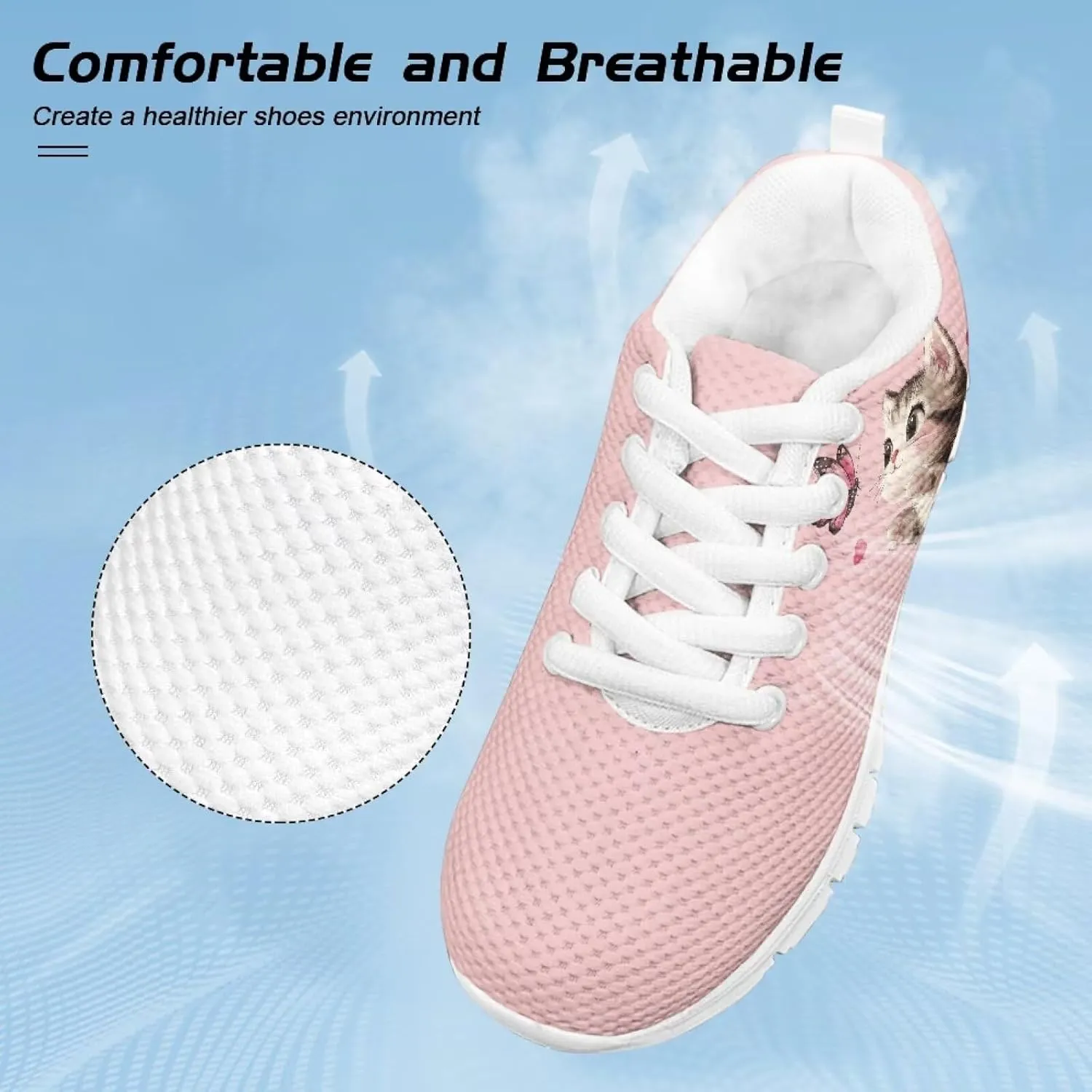 Cute Shoes for Teen Girls Everyday Kids Running Sneakers Non Slip