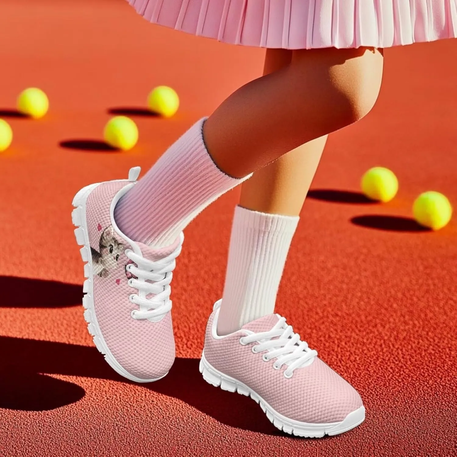 Cute Shoes for Teen Girls Everyday Kids Running Sneakers Non Slip
