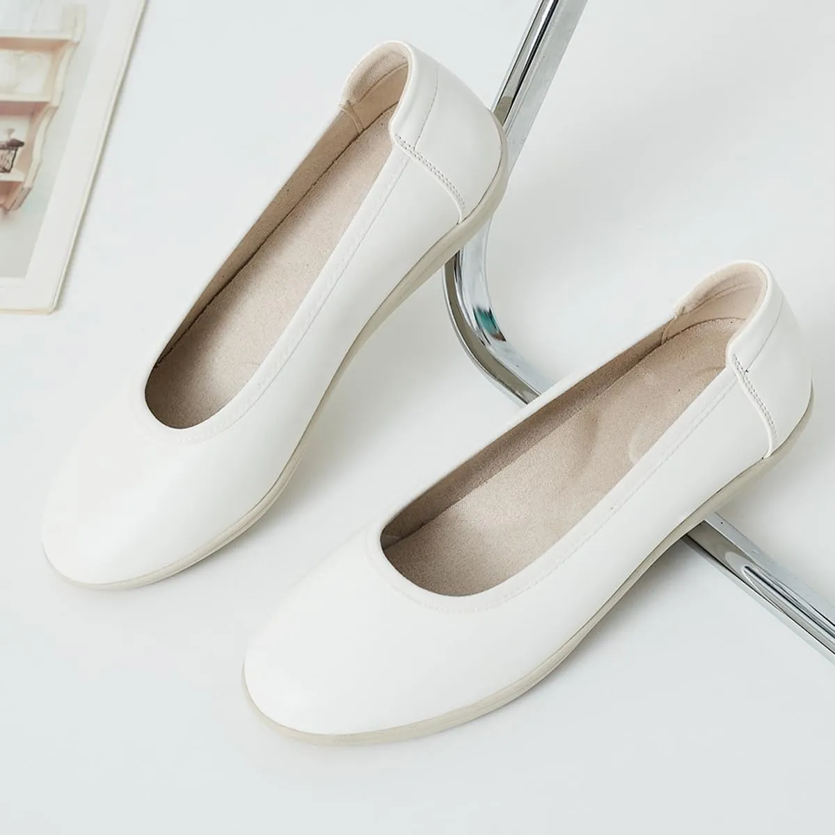 DeYashopin Women's Flats Shoes Non-Slip Ballet Shoes for Dressy Occasions,Walking and Driving Lightweight & Flexible for Comfort