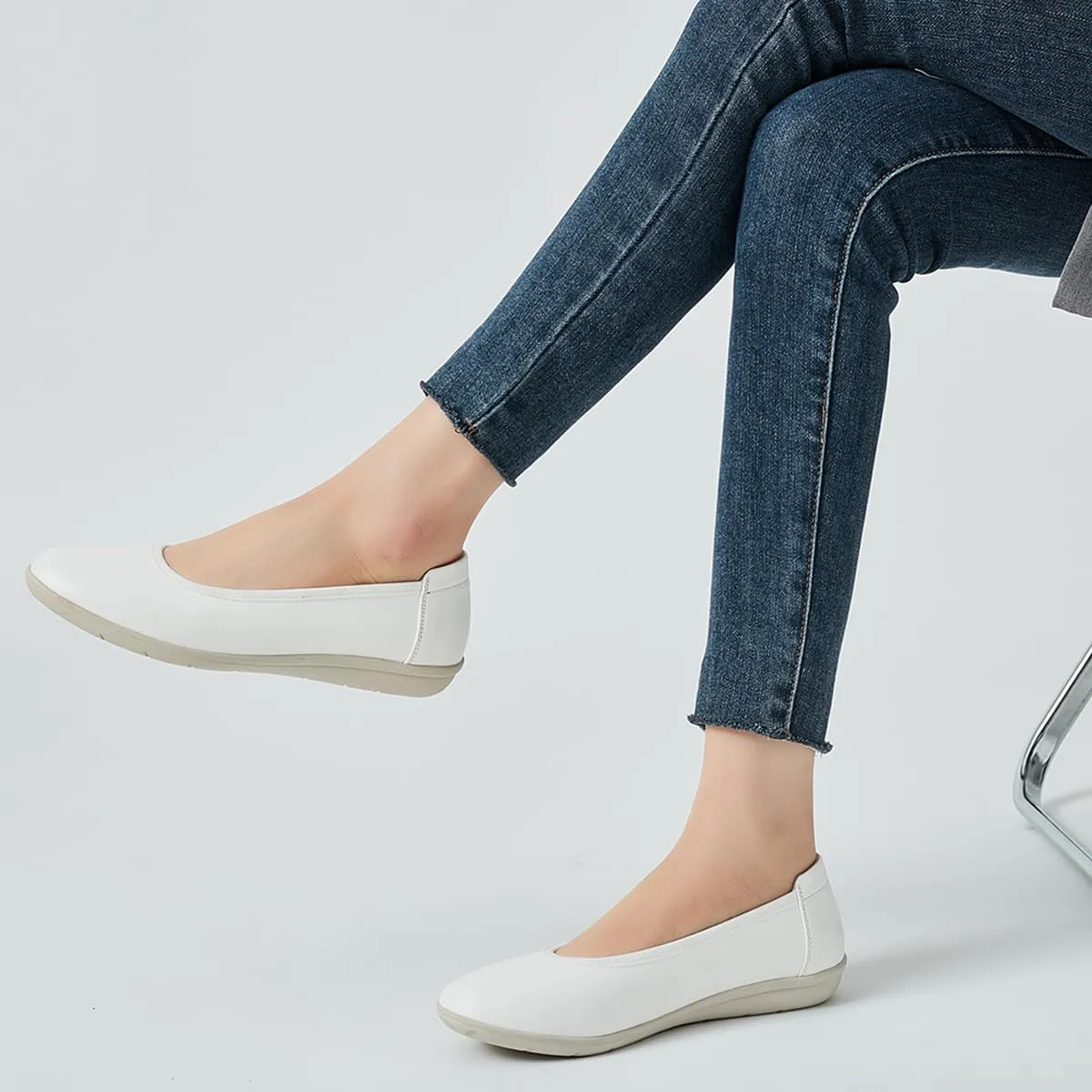 DeYashopin Women's Flats Shoes Non-Slip Ballet Shoes for Dressy Occasions,Walking and Driving Lightweight & Flexible for Comfort