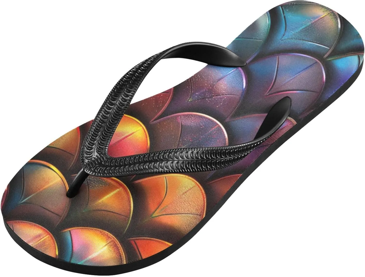 Dragon Scales Colorful Men's & Women's Classical Beach Rubber Sandal Flip Flop Comfortable Slipper 214B2767