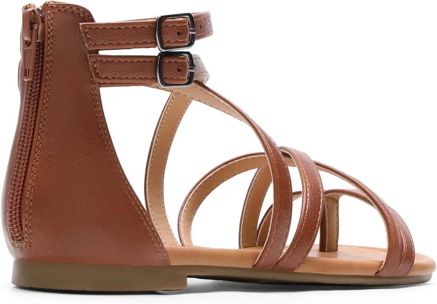 DREAM PAIRS Women's Dressy Gladiator Summer Cross Strappy Sandals Comfort Flat Casual Beach Fisherman Thong Sandals