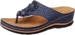 Eduavar Orthopedic Sandals for Women, Women Walking Slippers with Arch Support Leopard Anti-Slip Comfortable Sandals