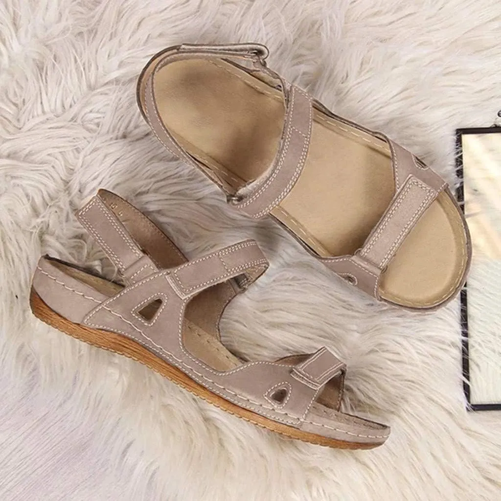 Eduavar Sandals for Women Dressy, Women Sandals Comfortable Low Wedge Sandals Ankle Strap Sandals Peep Toe Shoes
