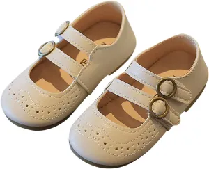 EnJoCho Casual Shoes for Baby Summer and Autumn Girls Boots Cute Flat Hollow Hollow Breathable Comfortable Casual (Beige, 30)