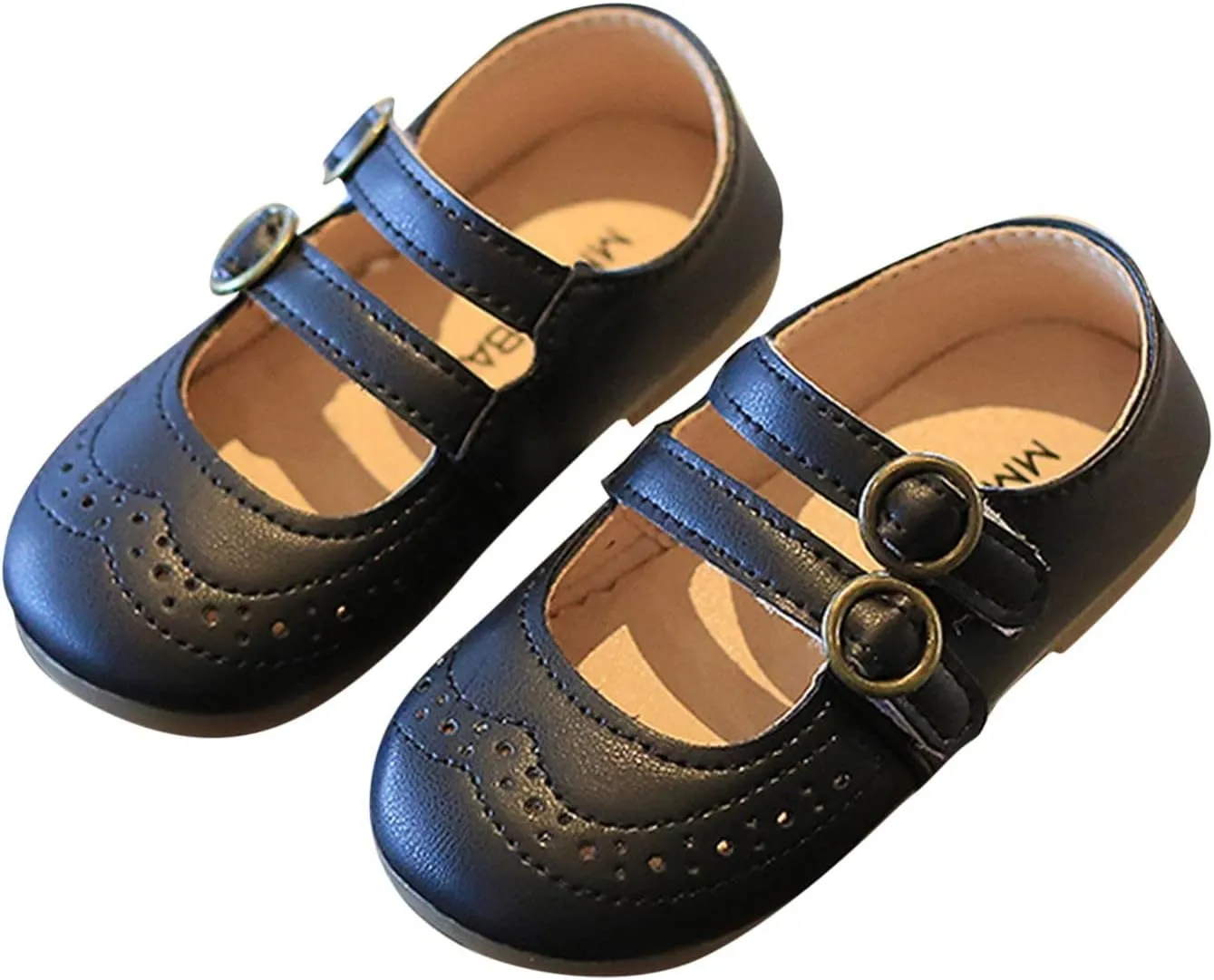 EnJoCho Casual Shoes for Baby Summer and Autumn Girls Boots Cute Flat Hollow Hollow Breathable Comfortable Casual (Black, 25)