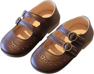 EnJoCho Casual Shoes for Baby Summer and Autumn Girls Boots Cute Flat Hollow Hollow Breathable Comfortable Casual (Brown, 26)