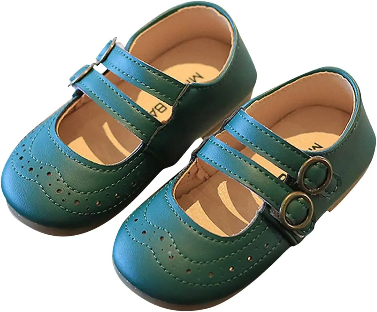 EnJoCho Casual Shoes for Baby Summer and Autumn Girls Boots Cute Flat Hollow Hollow Breathable Comfortable Casual (Green, 24)