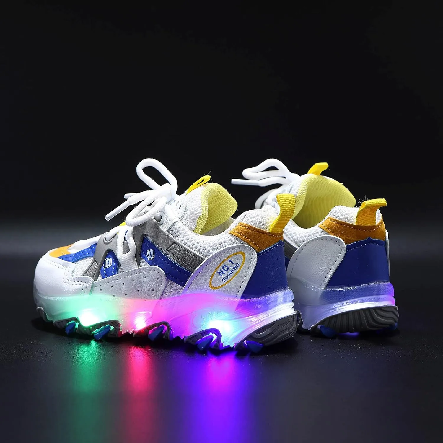EnJoCho Kids Running Shoes Girls Led Children Luminous Sport Kids Baby Shoes Light Boys Bling Baby Shoes Breathable