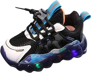 Fashion Light On Baby Shoes Breathable Soft Sole Slip-on Athletic Sneakers Toddler Cool Tennis Shoes Glowing Trainer