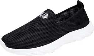 Fashion Men Mesh Casual Hollow Out Sport Shoes Slip On Solid Color Running Breathable Soft Sneaker Rack for Men