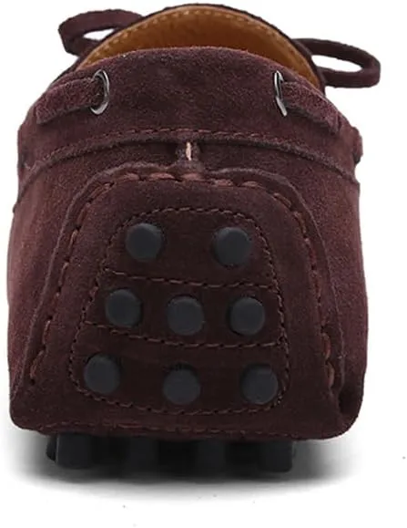Fashion Mens Handmade Suede Leather Casual Loafers Shoes Soft Comfortable Driving Walking Shoes Plus Size
